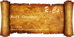 Ruff Csongor névjegykártya