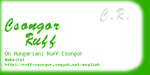 csongor ruff business card